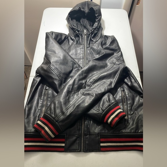 Tommy Hilfiger leather jacket size large - Picture 2 of 4